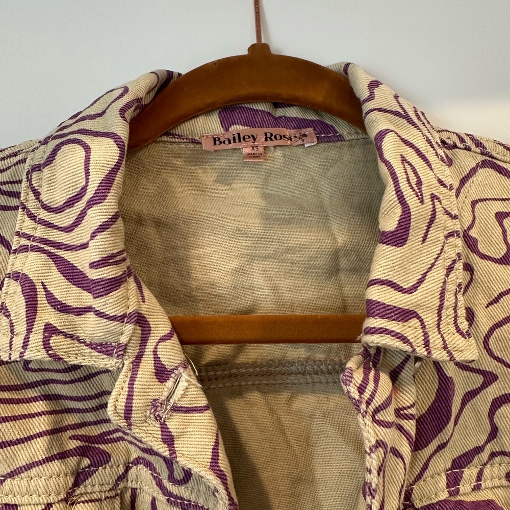Women's Purple and Cream Jacket - Picture 2 of 5